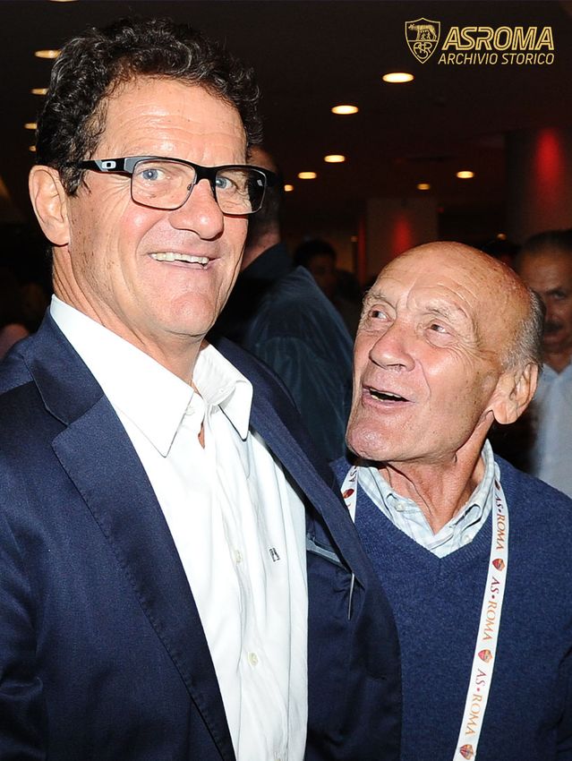 Capello and Losi photographed during the Champions League match with CSKA Moscow