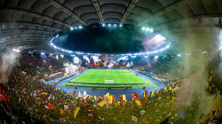 Stadio Olimpico full of AS Roma Fans