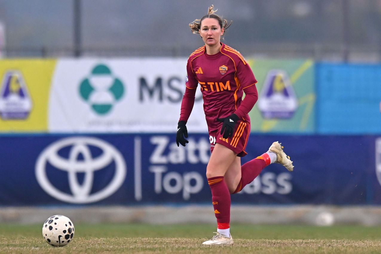 PARMA, ITALY - FEBRUARY 01: during  the Serie A Women match between Parma Calcio and AS Roma at Stadio il Noce on February 01, 2026 in Noceto, Italy. (Photo by AS Roma/AS Roma via Getty Images)