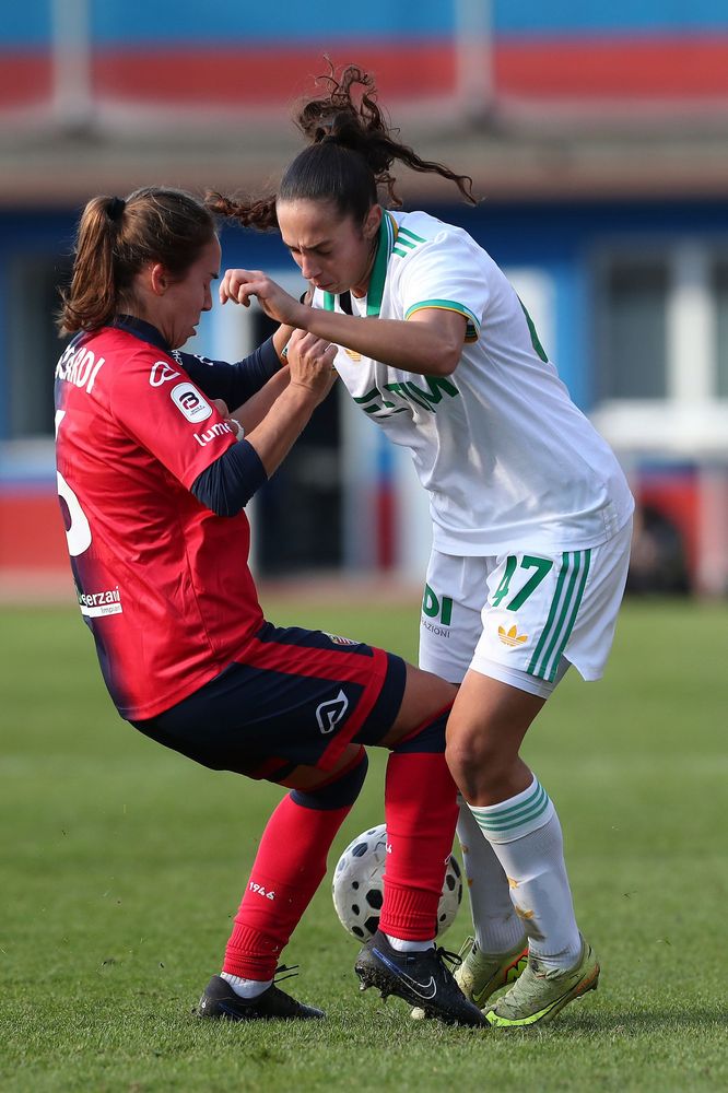 LUMEZZANE, ITALY - DECEMBER 21: Giulia Galli of AS Roma in action during the Coppa Italia Women match between FC Lumezzane Women and AS Roma Women at Stadio Tullio Saleri on December 21, 2025 in Lumezzane, Italy. (Photo by AS Roma/AS Roma via Getty Images)