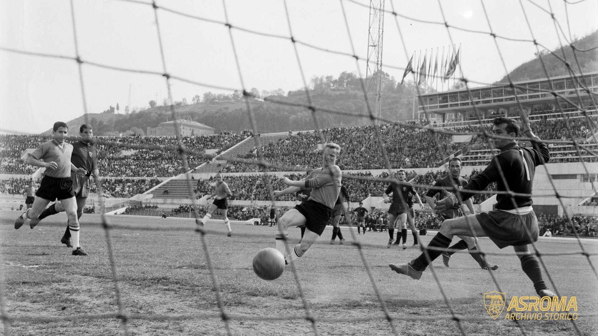 La rete di Torbjorn Jonsson (Archivio Storico AS Roma/DuFoto)