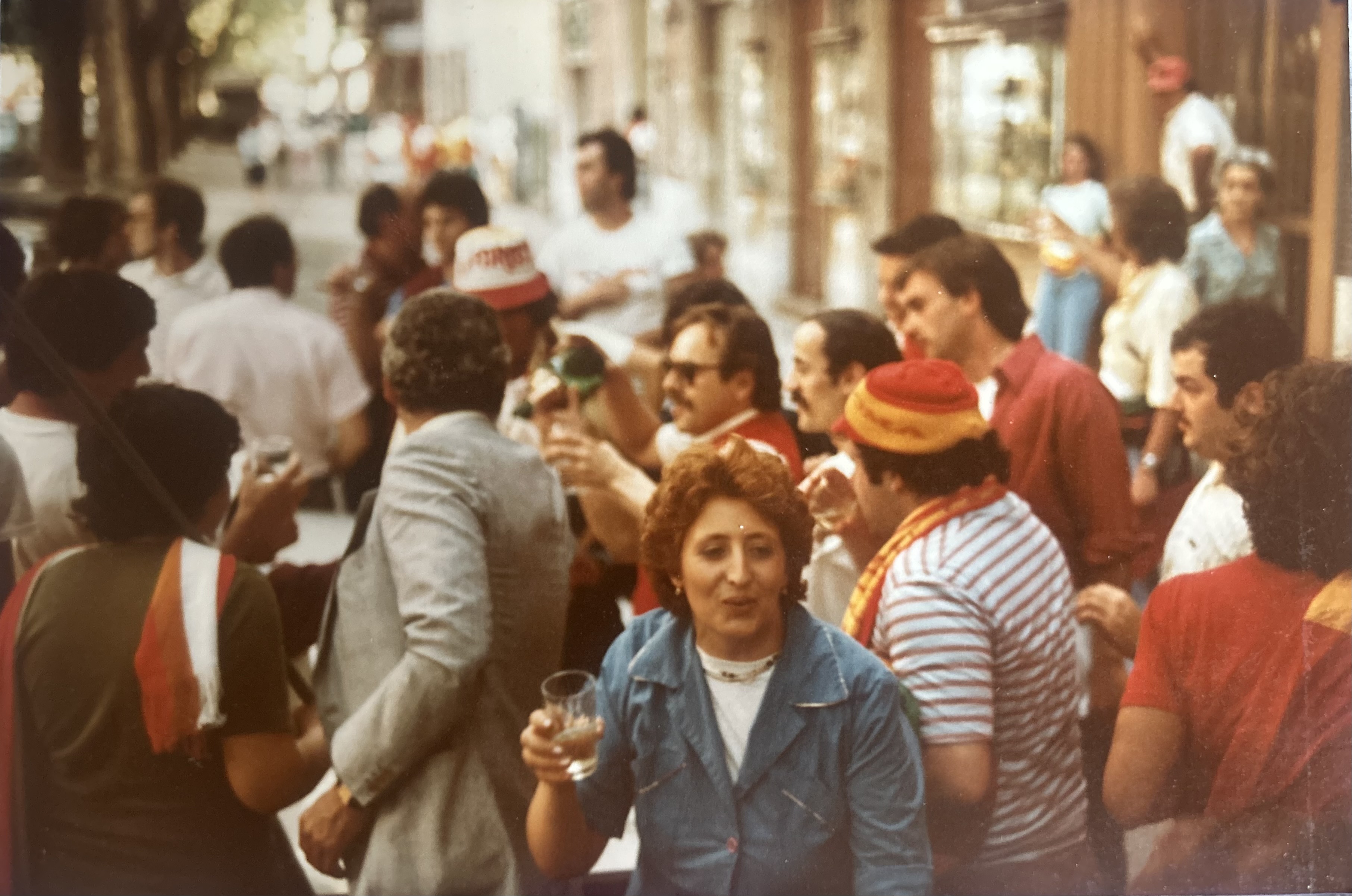 The 1982-83 Scudetto celebrations on Viale Angelico, in front of the venue later managed by Pietro