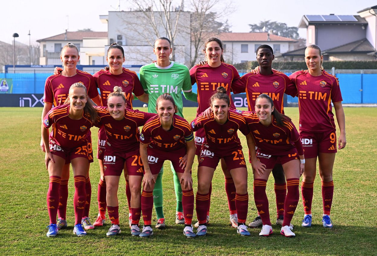 PARMA, ITALY - FEBRUARY 01: during  the Serie A Women match between Parma Calcio and AS Roma at Stadio il Noce on February 01, 2026 in Noceto, Italy. (Photo by AS Roma/AS Roma via Getty Images)